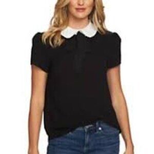 CeCe Peter Pan Collar Top